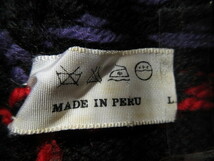 手編みニット　インディオ　ペルー製　毛100％　（アルパカ？）　_画像8