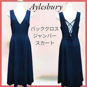 Aylesbury アリスバーリー 紺色 ロングスカート ジャンパースカート ノースリーブワンピース