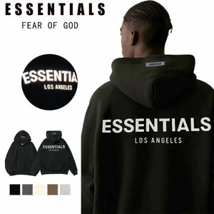 ESSENTIALS FOG エッセンシャルズ XLサイズ 裏起毛パーカー 反射ロゴ メンズ男女兼用 