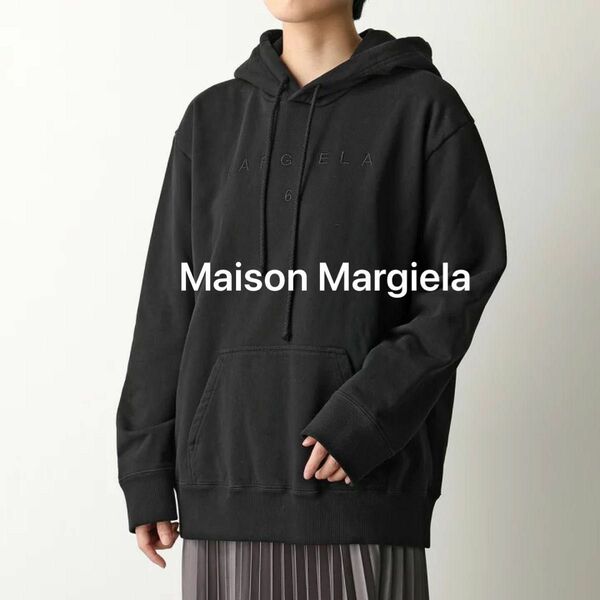 マルジェラ MM6 Maison Margiela パーカー ブラック メゾンマルジェラ トップス スウェット メンズ レディース