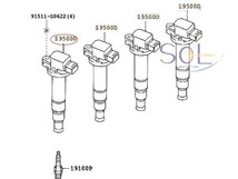 トヨタ プリウス(NHW10 NHW11 NHW20) アクア(NHP10) ベルタ(NCP96 SCP92) イグニッションコイル 4本セット 90919-02240_画像2