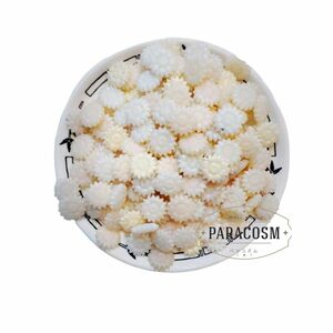 シーリングワックス　ミックス　アイボリー＆ホワイト　白色小花（約155粒）40g