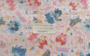 爆買い価格　お得価格　ヤフオクだけで出品　ふしぎ星のふたご姫ギュッ　オックス生地　チェック　ピンク色　巾約１０７cm×長さ約５３cm　