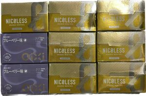 NICOLESS ニコレス オレンジメンソール×7 OiXi ブルーベリー×2 セット　互換　やや箱にダメージあり