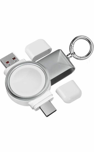 AOKIMI 2 in 1 for Apple Watch 充電器 USB-C と USB-A アップルウォッチ 充電持ち運び便利