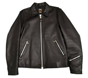 美品　ショット　Schott　ラムレザージャケット　ライダースジャケット　シングルライダースジャケット　羊革　ブラック　Lサイズ