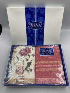 【未使用】TRINIL　No.61020　タオルセット　2枚組　タオル　綿100％　愛媛県今治産　日本製　箱付き　家庭用品　花柄　ピンク