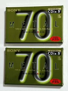  【未使用 未開封】 SONY エブリタイム CDix Ⅳ METAL メタル カセットテープ 70分 2本セット 当時物 希少 レア k