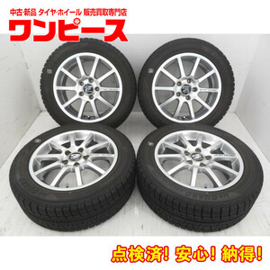 中古タイヤ ホイールセット 205/55R16 91Q 16x6.5J +47 5穴 PCD112 ヨコハマ 冬 送料無料（沖縄、離島除く）a19084