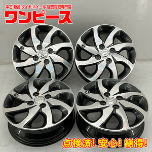 中古アルミホイール 4本セット 14×4.5J +50 4穴 PCD100 14インチ スズキ純正 c1190