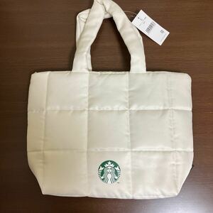 未使用★スターバックス 2023福袋 スタバ トートバッグ キルティングトートバッグ STARBUCKS 白 