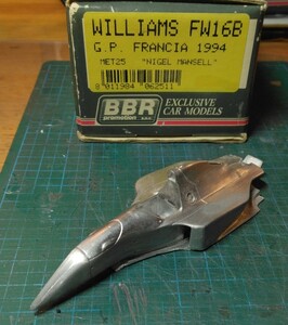 BBR製 1/43 1994年のウィリアムズFW16B フランスGP仕様 未組立 ホワイトメタルキット