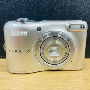 動作品 Nikon COOLPIX L32 シルバー コンパクトデジタルカメラ 単三電池式 NN8120