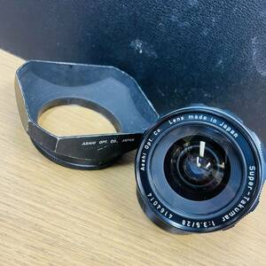 Pentax Super-Takumar F3.5 28mm レンズフード付き 単焦点レンズ NN8365