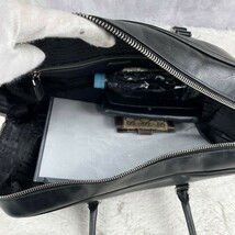 1円 極美品 PRADA プラダ A4 通勤 通学 書類 メンズ ビジネスバッグ ブリーフケース トートバッグ 三角プレート オールレザー サフィアーノ_画像9