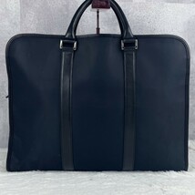 1円~ 極美品 BURBERRYBLACKLABEL バーバリーブラックレーベル A4 通勤 ブリーフケース ビジネスバッグ ハンド ナイロン レザー チェック柄 _画像2