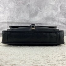 1円 極美品 OLDCOACH オールドコーチ A4 通勤 通学 書類 メンズ ビジネスバッグ ブリーフケース ショルダー 2way オールレザー 斜め掛け 黒_画像3