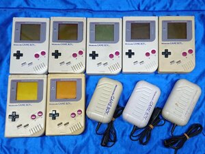 ジャンク 動作未確認 任天堂 Nintendo GB 初代 ゲームボーイ (DMG-01) 7台 + 充電式アダプタ (DMG-03) 3個 セット　B1