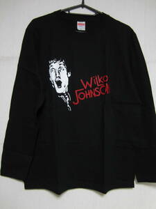 即決★新品長袖ロックＴシャツ★ウィルコ・ジョンソン★WILKO JOHNSON★ブラック×ホワイト/レッド文字★S/M/L/XLサイズ★パブロック関連