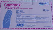 新品　JMS　手術用ゴム手袋　Gammmex　Powder Free Surgical Gloves　サイズ7.1/2　24枚 ガメックス　パウダーフリー_画像2