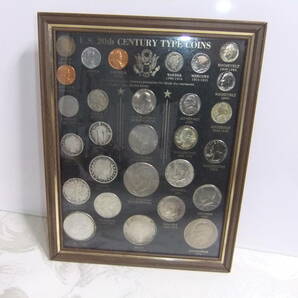 U.S. 20th CENTURY TYPE COINS 額入り ＵＳＡアメリカコイン 建国２００年記念硬貨 他  古銭 28枚リバティコイン LIBERTY の画像2