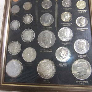 U.S. 20th CENTURY TYPE COINS 額入り ＵＳＡアメリカコイン 建国２００年記念硬貨 他  古銭 28枚リバティコイン LIBERTY の画像4