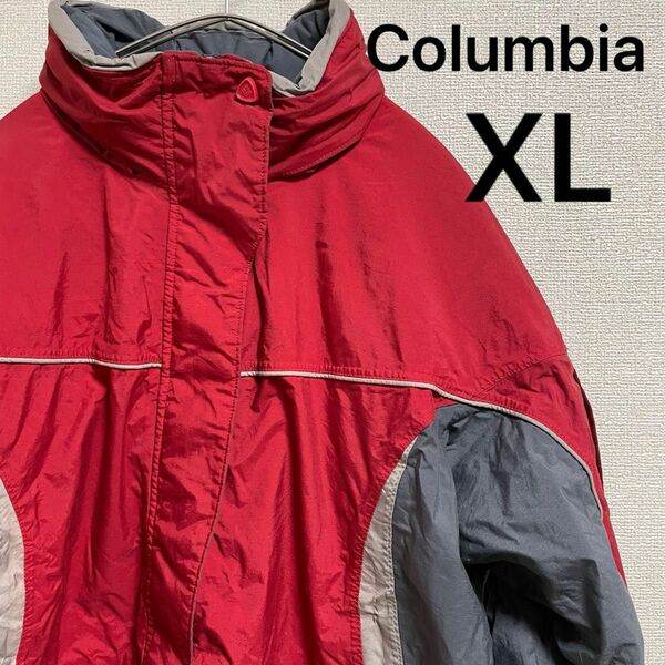 美品　90s Columbia コロンビア　ナイロンジャケット　フリース　刺繍　Vertex スキー　中綿