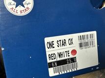 日本製 コンバース ワンスター 赤×白 25センチ 新品_画像7