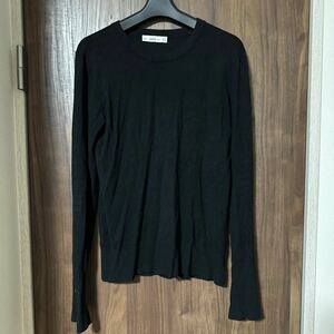 Красота Zara Zara вязаный свитер M черный черный длинное рукав простые золотые дамы, дамы, дамы