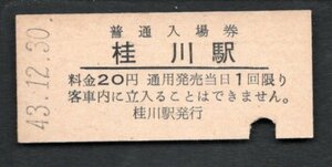 （筑豊本線）桂川駅２０円