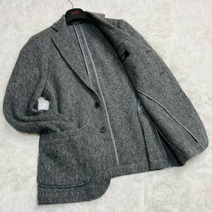 【極美品】SHIPS シップス 別注 RING JACKET リングヂャケット テーラードジャケット アンコン仕立て ニット生地 グレー サイズ44(S)