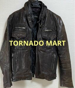 TORNADO MART ゴートレザー　シングルライダースジャケット　サイズM トルネードマート