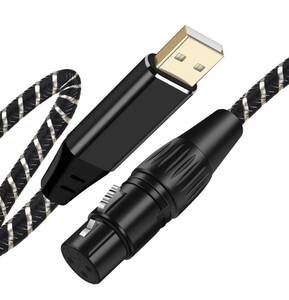 791) USBマイクロフォンケーブル 3M USB-XLRプラグ マイクロフォンオーディオケーブル USB XLR変換ケーブル PCマイク用 スタジオ録音