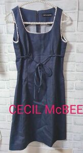 CECIL McBEE 　デニムレースワンピース　セシルマクビー