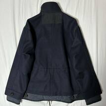 未使用品 定価¥184800 sacai 22AW Wool Melton Blouson Navy Size1 メルトン ブルゾン コート ジャケット MA-1_画像7