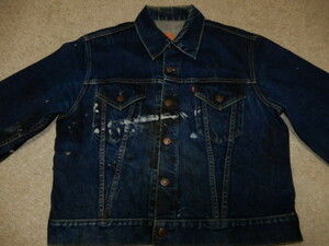 60s LEVI'S 557 BIG size 46inc 3rd 濃紺 サード デニム ビンテージ オリジナル (検 リーバイス 501XX 507XX 506XX 大戦 T-BACK bigE 557XX