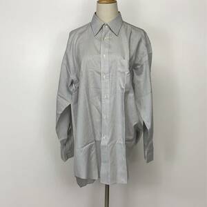 X335 renoma PARIS レノマ パリ メンズ トップス ワイシャツ 長袖 グレー 灰 ホワイト 白 ストライプ 綿素材含 オフィスカジュアル 春秋