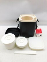 ★友0614 タイガー ランチジャー お弁当 LJO-1701 ブラック 黒 ガラス製まほうびん 弁当用ジャー 保温 弁当箱 金花日_画像2