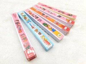 *.0447 6 point together chopsticks box chopsticks case chopsticks inserting for children Minashigo Hutch Calimero star. .cho bin f-sen. gong Taro Showa Retro gold flower day 