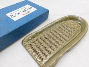 ★友0478 澤数馬 玉日本 タマニホン 速楽美味 越前焼 大根おろし器 手造り 日本製 福井県 おろし蕎麦 未使用 金花日