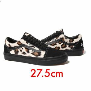 Supreme × Vans Leopard Old Skool BLACK バンズ レオパード オールドスクール　27.5cm