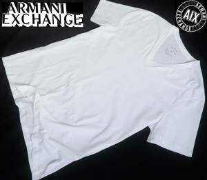 新品★アルマーニ★大きいサイズ★ホワイト Tシャツ★ピーマコットン 100%★スリムフィット Vネック 白 XXL★ARMANI☆169