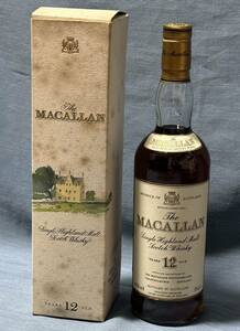 古酒／The MACALLAN ザ マッカラン 12年 マチュアード イン シェリーウッド／旧ボトル／箱付／目減り・箱シミ有り 750ml 43%／送料込