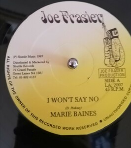 80s UKラヴァーズ・ロック　12 Marie Baines I won't say no 