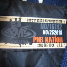 ○希少 90s PNB NATION × YOU THE ROCK ピーエヌビーネイション◆ファラオスタジャン 90年代 ブルゾン スタジャン 雷家族◆メンズ FREE_画像10