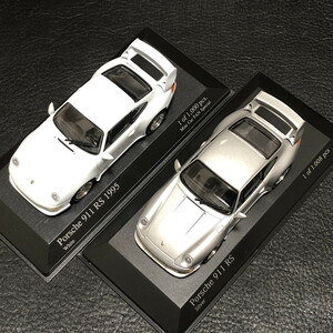 1/43 ミニカー 2台セット Porsche ポルシェ 911 RS (993) 1995 ホワイト / 911 RS (993) 1998 シルバー