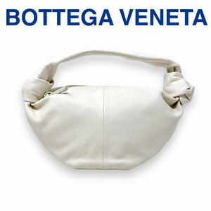 ボッテガヴェネタ ダブルノット ミニ ハンドバッグ レザー ホワイト ブランド BOTTEGA VENETA