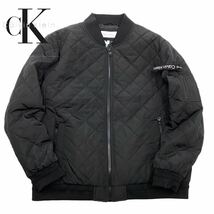 カルバンクライン Calvin Klein ボマー ジャケット MA -1 キルト　中綿　黒　L._画像1