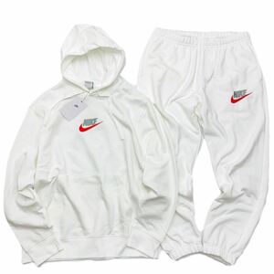 NIKE ナイキ クラブ フレンチテリー プルオーバー＆ジョガー　セットアップ　FB7789-100 FB7688-100 白　2XL.