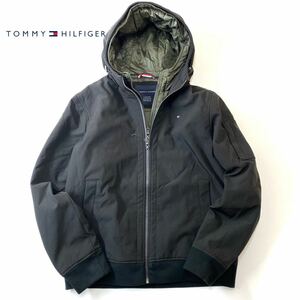 TOMMY HILFIGER トミーヒルフィガー　ソフトシェルジャケット　ブラックカーキ　L